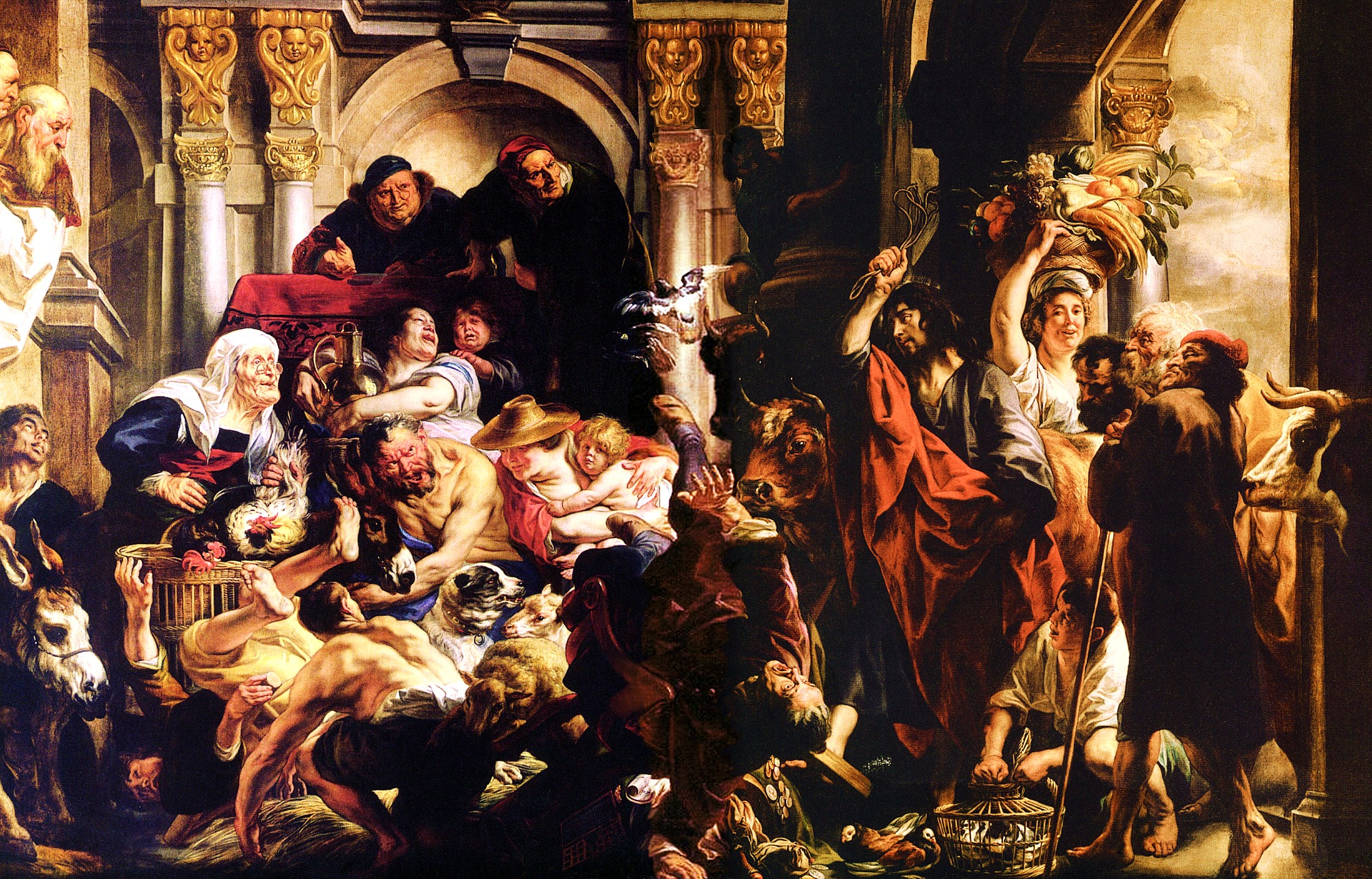 Christ Driving the Merchants from the Temple Jacob Jordaens, c. 1650