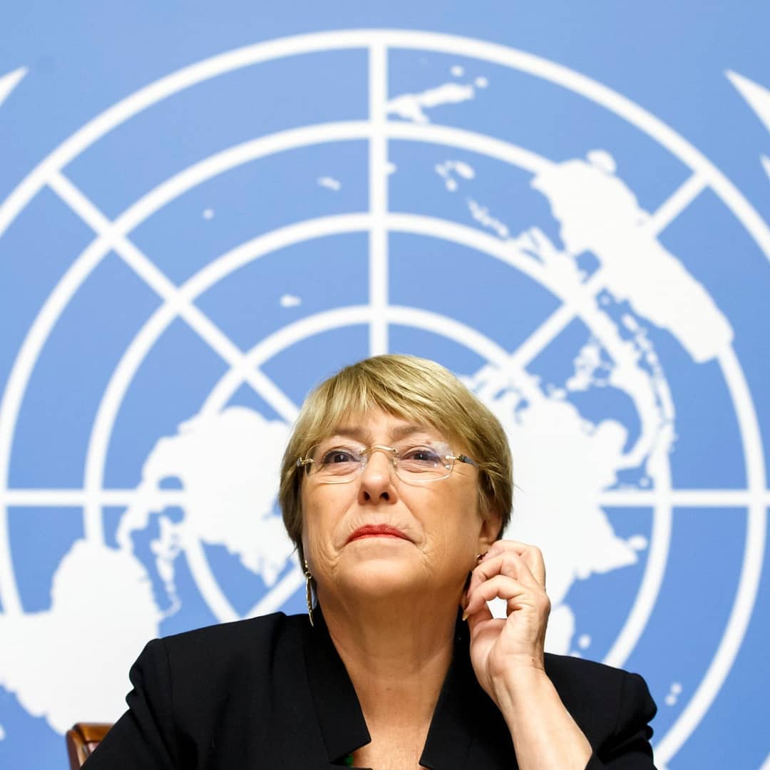 the High Commissioner of OHCHR, Michelle Bachelet.