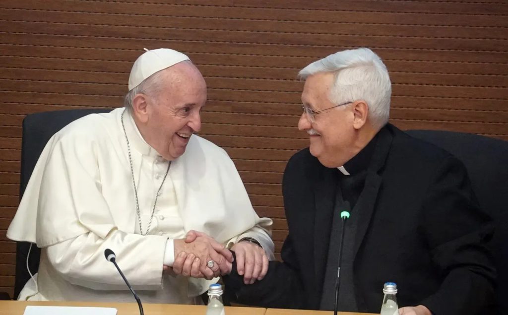 Pope Francis with Fr General Arturo Sosa SJ at General Congregation 36
