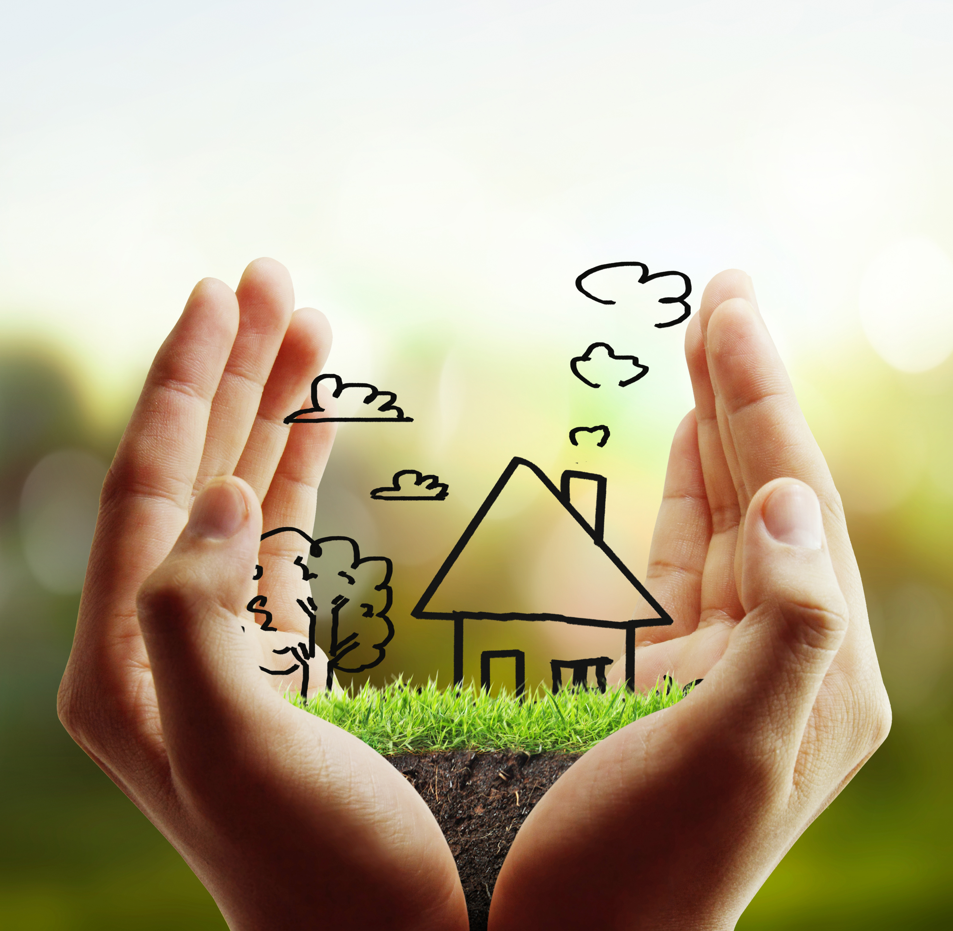 Real estate idea, holding house