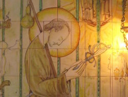 依納爵將寶劍獻給聖母 Ignatius laying his sword down before the Black Madonna