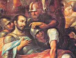 Wounded at Pamplona, Ignatius returns to Loyola