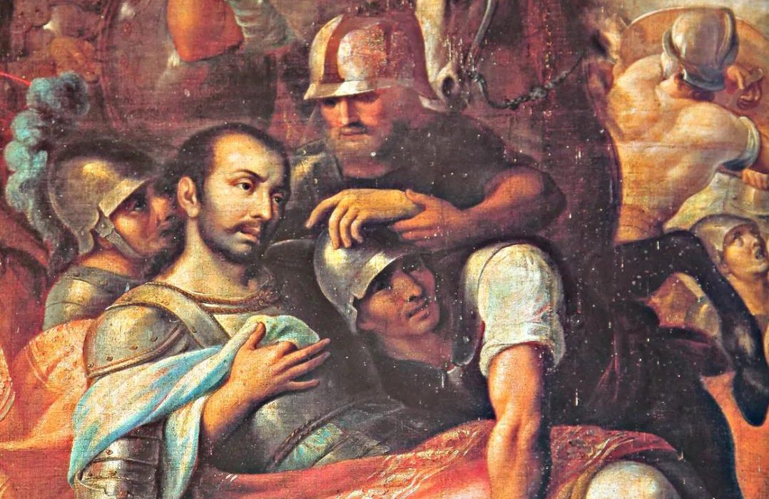 Wounded at Pamplona, Ignatius returns to Loyola
