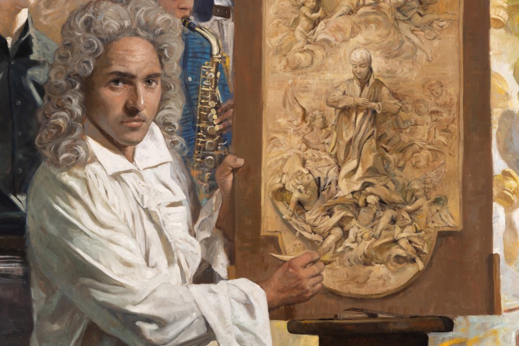 年輕的彼耶．樂果斯（Pierre Legros el Joven）, 是一位17世的法國雕塑家，為耶穌會雕塑了無數的作品，包括青年主保聖磊思．公撒各的浮雕。
