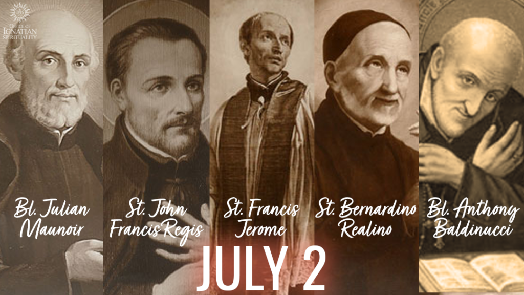 Sts. Bernardino Realino, John Francis Regis, and Francis Jerome; Blesseds Julian Maunoir and Anthony Baldinucci