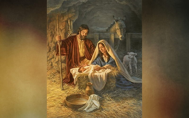 HD-wallpaper-nativity-joseph-baby-jesus-holy-family-animals-birth-manger-mary
