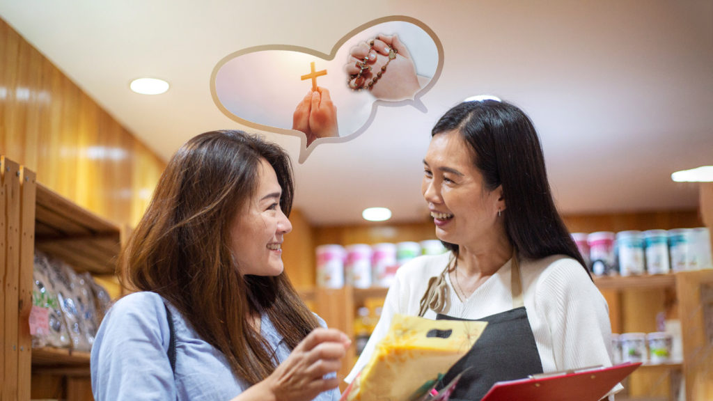 食品超市的靈修交談