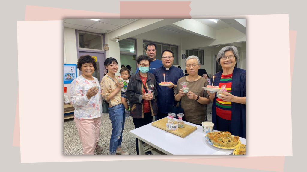 台南耶穌聖心堂溫馨共融：本堂神父親製蛋糕為教友慶生