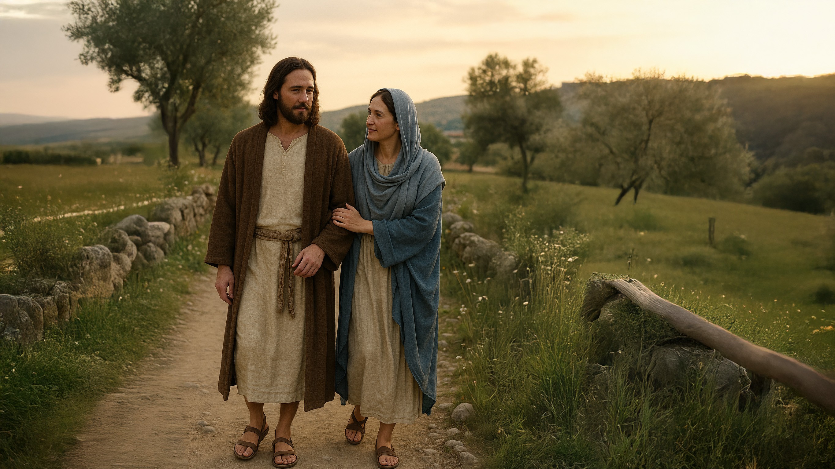 與耶穌和瑪利亞一起散步祈禱