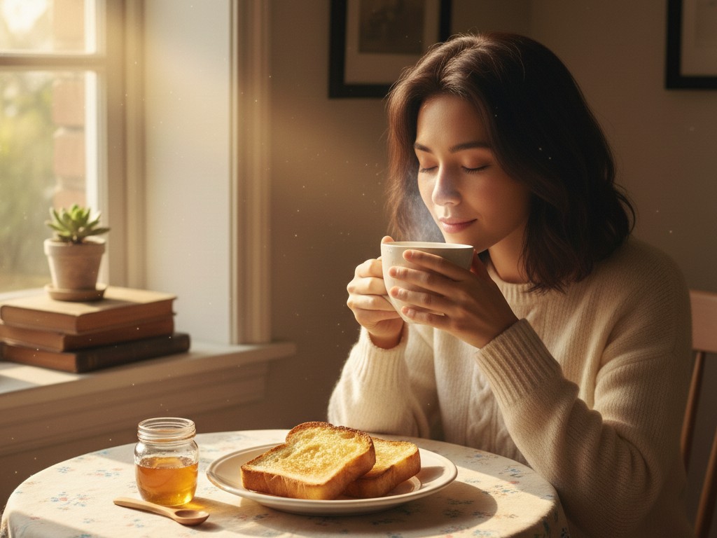餐桌,早餐,熱牛奶,愛